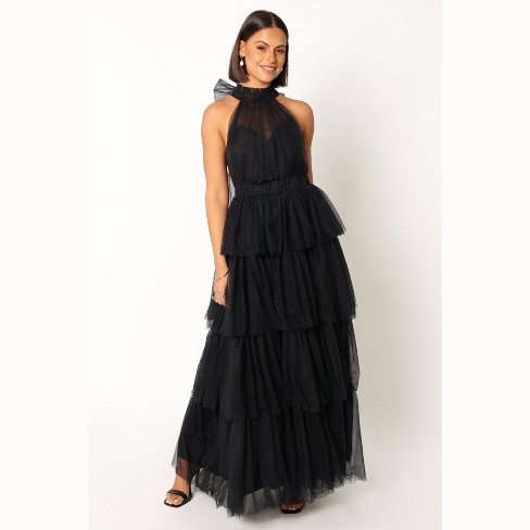 Naira Pleated Maxi Dress - Black - Petal & Pup USA