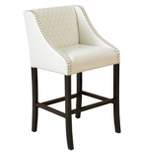 28" Milano Quilted Bonded Leather Barstool - Christopher Knight Home