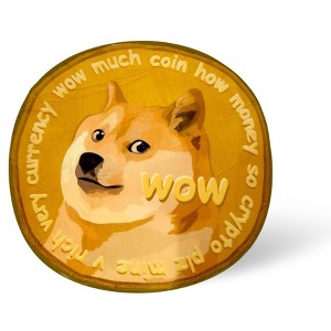 Toynk Dogecoin Cryptocurrency Round Fleece Throw Blanket | 60 Inches - 1 of 4
