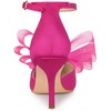 Allegra K Women's Mesh Bow Tie Ankle Strap Stiletto High Heels Pumps - 3 of 4