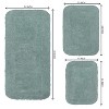 Radiant Bathroom Rugs Set, Washable Rug, Extra Soft and Absorbent bath Rug, Kitchen Mat, Bath Mat Set, Bath Floor Mat Non-Slip, 3 Pcs Set, Blue - 3 of 4