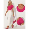 Allegra K Women's Short Sleeve Sweetheart Neck Bodysuit - 2 of 4