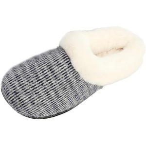 Roxoni Kids' Girls' Memory Foam Comfort Plush House Slippers – Mohair Upper Clogs with Fleece Lining – Soft & Comfortable - 1 of 4