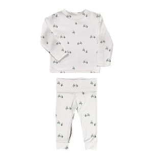 günamüna® Baby Bamboo Rayon with DIAPER-ZiPPER Two - Piece Footie Set - 1 of 4