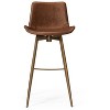 Maven Lane Victor Armless Vegan Leather Bar Height Stool - 3 of 4