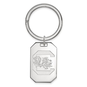 Black Bow Jewelry Sterling Silver South Carolina Gamecocks NCAA Key Chain - 1 of 3