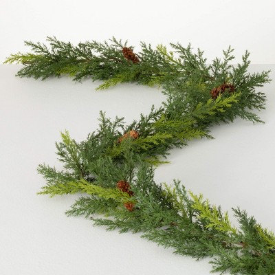 Sullivans 72" Artificial Arborvitae Christmas Garland, Green