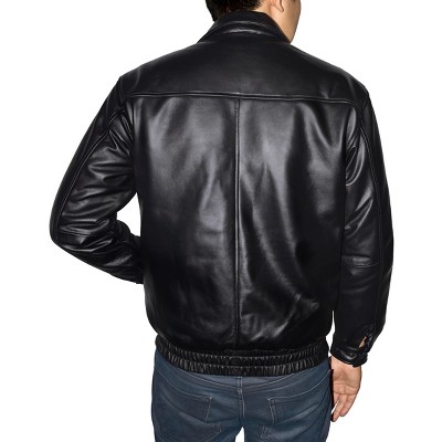 Victory Outfitters Men's Genuine Lambskin Leather Bomber Jacket Black S — фото 3