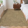 Coucheta Washable Braided Area Rug, Vintage Scalloped Design, Non-Slip Low Pile Indoor Carpet for Living & Dining Room, Bedroom, Office & Nursery - 2 of 4