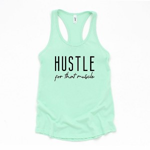 Simply Sage Market Women's Hustle For That Muscle Graphic Racerback Tank - 1 of 3