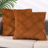 Unique Bargains Luxury Sofa Decorative Solid Diamond Pinch Pleated Throw Pillow Covers 2 Pcs - 2 of 4