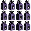 Big Dot of Happiness Goth Girl Bow Boxes, Black and Purple Halloween or Gothic Birthday Party Square Favor Gift Boxes - Set of 12 - 4 of 4