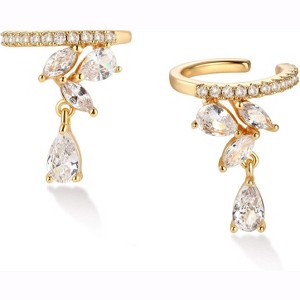 18K Gold Plated Ear Cuff - Non-Pierced Clip-On Wrap Hoop, Minimalist & Hypoallergenic - 1 of 4