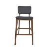 PAGED Wooden Bar Stools Set of 2, Modern Upholstered Counter Height Bar Chair with Back for Bar, Kitchen, Dining Room - 4 of 4
