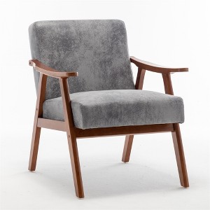 OUTSUPPLY Accent Chair, Living Room Chair with Solid Wood Frame, Wingback Chair for Bedroom, Reading Room - 1 of 4