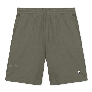 Dalix Lil Alien Gym Short Sport Embroidered Casual Pocket Mesh Drawcord Waist Mens - 1 of 4