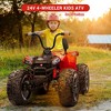 Coucheta 24V Kids ATV Quad, 2-Seater 4WD Ride-On w/ 4x100W Motor, Dual 7AH Battery, Throttle Control, EVA Tires & Metal Suspension, LED Lights &Music - 2 of 4