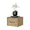 Grungis Wall-Mounted Floating Nightstands with Drawer & Shelf,Wall Mounted Night Stand with Space-Saving for Bedroom Furniture - 2 of 4
