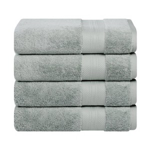 Luxury Cotton Heavyweight Solid Plush Towel Set by Blue Nile Mills - 1 of 4