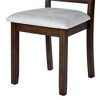 PAGED Modern Style Dining Chairs Set of 2 with Padded Seat, Linen Fabric Kitchen Chairs with Wood Legs for Dining Room, Kitchen - 3 of 4
