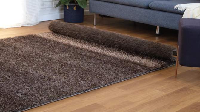 Luxe Weavers Plush Collection  Modern Shag Solid Area Rug, 2 of 18, play video
