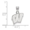 Black Bow Jewelry 10k White Gold Wisconsin Badgers NCAA Small Pendant - 2 of 3