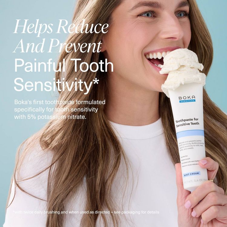 Boka n-Ha Sensitive Toothpaste - 3.4oz: Gel, Mint, Nanohydroxyapatite, 1-Pack, 2 of 9