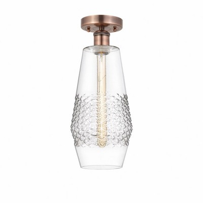 Windham - 1 Light Flush Mount In Industrial Style-16.75 Inches Tall and 7 Inches Wide