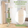 Tangkula Floor to Ceiling Cat Tree w/ 86"-99.5" Adjustable Height Space Capsule Condo - 3 of 4