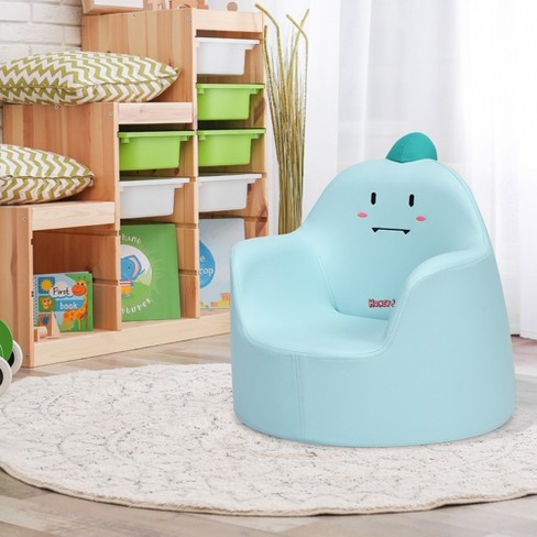 Costway Dinosaur Kids Sofa Seat Toddler Children Armchair Couch Birthday  Gift Boy & Girl Blue