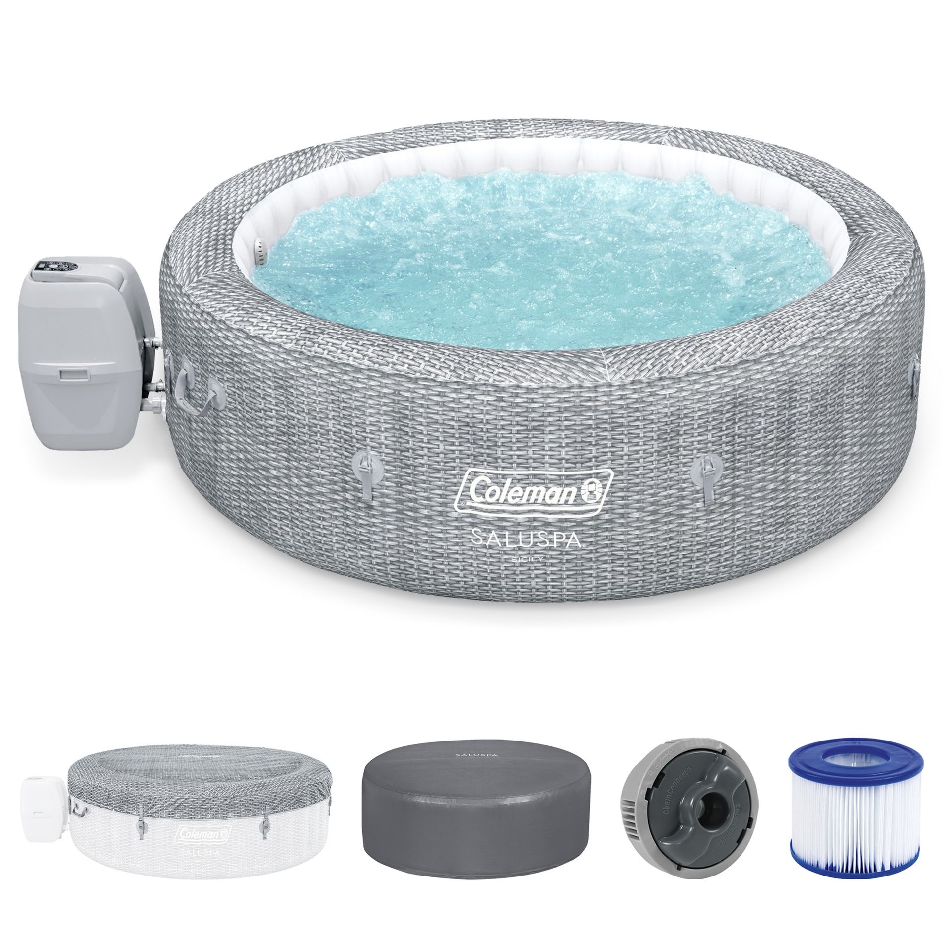 Coleman SaluSpaAirJet Inflatable Hot Tub with Soothing Jets
