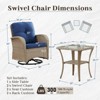 Gymojoy Outdoor Patio Wicker Swivel Chair Glider Chair Table with Removable Cushions - 2 of 4