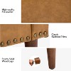 Set of 2 Bonita Transitional Vegan Leather Armchair with Removable Seat Cushion and  Nailhead Trims | ARTFUL LIVING DESIGN - 4 of 4