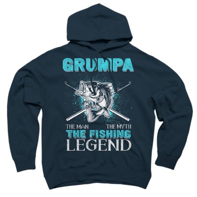 Adult Design By Humans Grumpa Man Myth Fishing Legend By HoangCathrine Pullover Hoodie