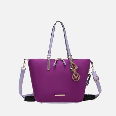 MKF Collection Layla Solid Vegan Leather Tote Bag Convertible Backpack for Women, Shoulder and Top-Handle Handbag by Mia K — фото 2