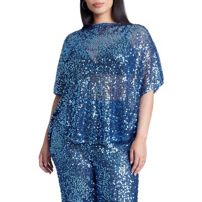 ELOQUII Women's Plus Size Sequin Duster