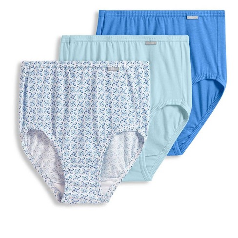 Jockey Women's Plus Size Elance Brief - 3 Pack 10 Sky Blue/quilted ...