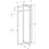 Coat Rack, Hall Tree, Free Standing, Hanging Bar, Entryway, 72"h, Bedroom, White Metal, Contemporary, Modern - 3 of 4