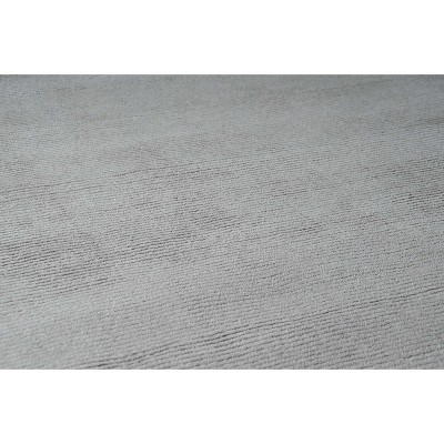 Gray High Pile Handmade Wool Rectangle Rug 6' x 9'
