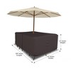 Covers&All Rectangle Table & Chair Set Cover, Umbrella Hole, 12 Oz Waterproof UV & Weather Resistant - 2 of 4