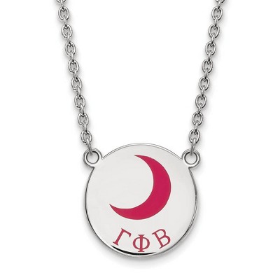 Black Bow Jewelry Sterling Silver Gamma Phi Beta Greek Life Necklace 18 Inch