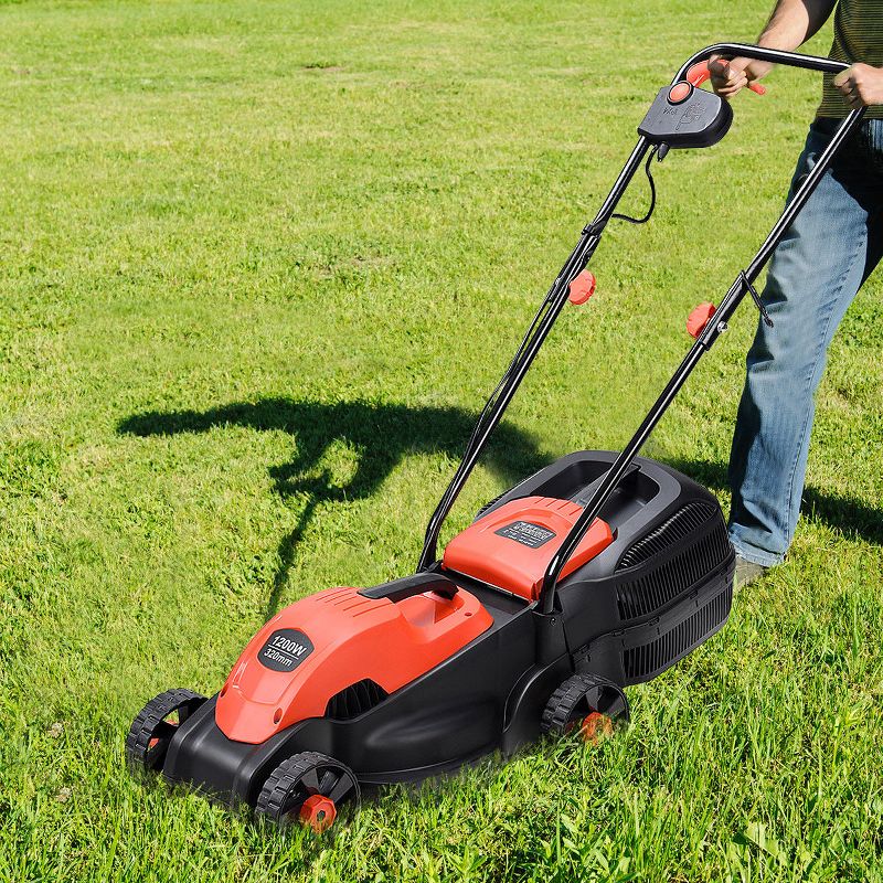 Costway 12 Amp 14-Inch Electric Push Lawn Corded Mower With Grass Bag Red, 2 of 11