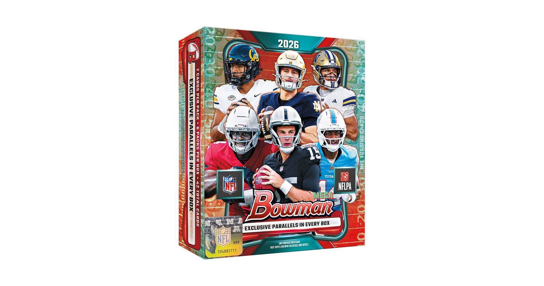 2026 Topps NFL Bowman Football Trading Card Mega Box