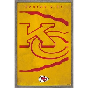 Trends International NFL Kansas City Chiefs - Logo 25 Framed Wall Poster Prints - 1 of 4