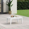 WestinTrends Malibu Low Outdoor HDPE Patio Rectangle Coffee Table - 2 of 4