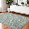 Sky Blue Gray And Ivory Wool Oriental Hand Tufted Area Rug - 2 of 4