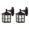 Penryn 10" Outdoor Sconce (Set of 2) - PLT4032 - Black - Safavieh - 2 of 4