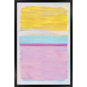 Trends International Reinders: Abstract - Colorful Squares in Pink and Yellow Framed Wall Poster Prints - 1 of 4