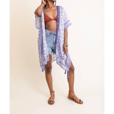 Women's Lightweight Boho Festival Ditsy Floral Paisley Duster - LETO