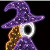 Season's Designs 7.3 ft Flying Purple Witch on Broom Photo Op Rope Light 1181 LED Multicolored Halloween Decoration for Indoor and Outdoor Use, Metal, - 2 of 3